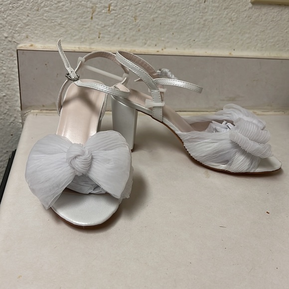 Pleated Chiffon Bow 3” Heels - Picture 6 of 6
